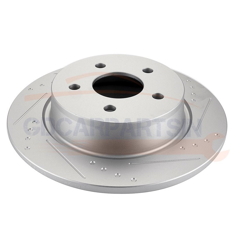 Brake Rear Disc Rotors Slotted For Ford Escape 2013 - 2016 Sliver Zinc Plated gallery