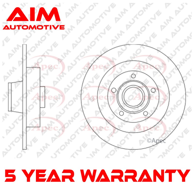 1x Brake Disc Rear Aim Fits Renault Scenic 2016- Grand Scenic 2016- Megane 2016-