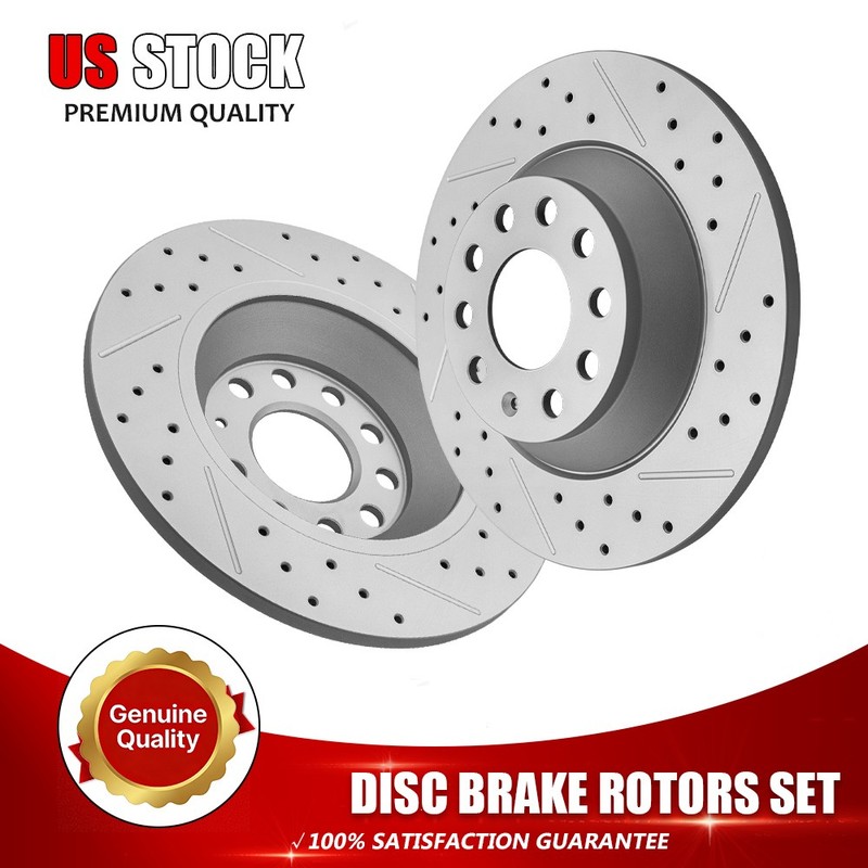 Rear Brake Rotors Disc For 2005 2006 2007 2008 2009-2011 Audi A6 2010 Audi S6