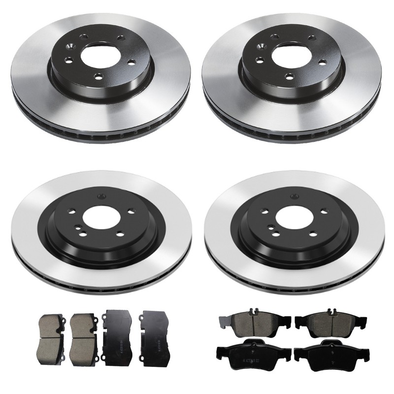 Wagner Front Rear Rotors Akebono EURO Disc Brake Pads Kit For W221 S400 S550