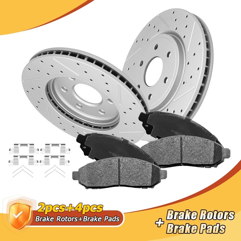 Front Disc Brake Rotors & Ceramic Pads Kit for Nissan Frontier Pathfinder Xterra