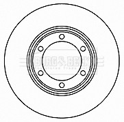 2x Brake Discs Pair Vented Front 254mm BBD4728 Borg & Beck Set MB950958 Quality gallery