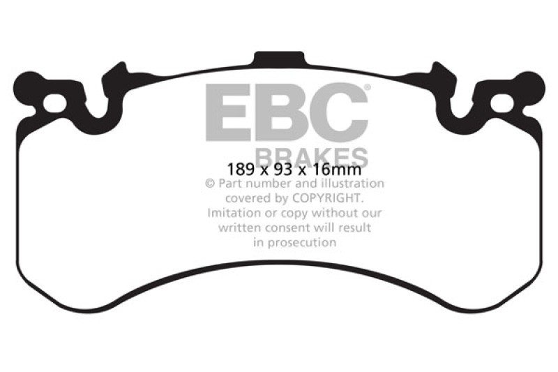 EBC Yellowstuff Front Brake Pads Audi A8 Quattro 6.3 2012-2015 gallery