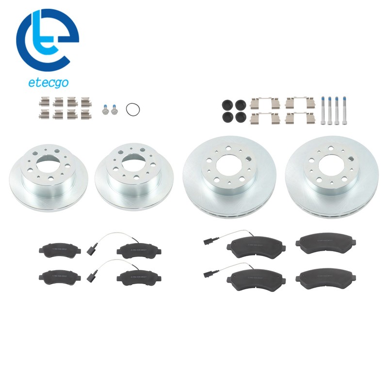 For Ram ProMaster 3500 17-20 Front & Rear Disc Brake Rotors & Ceramic Brake Pads