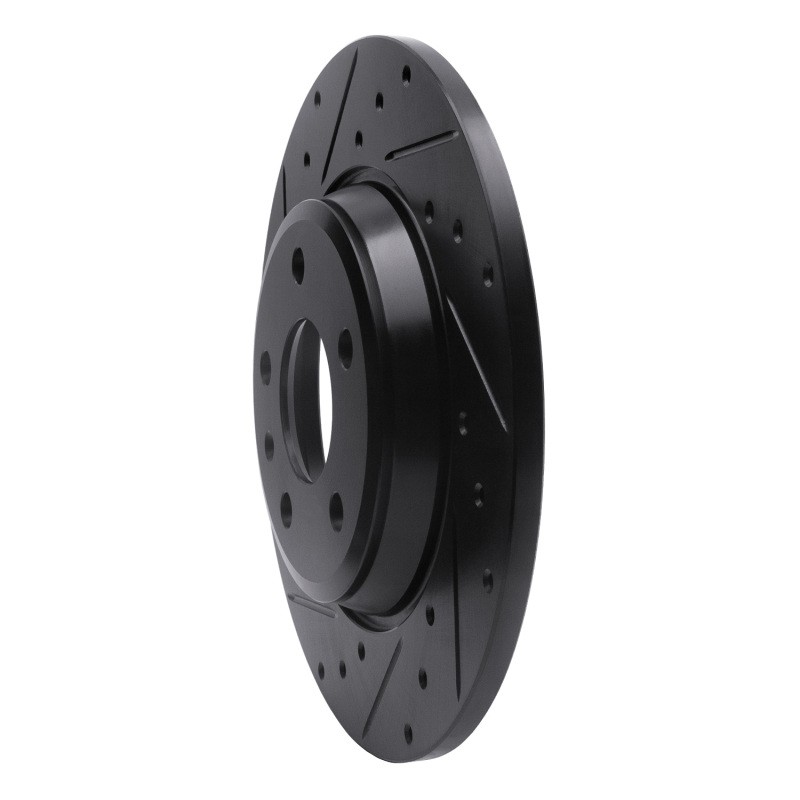 R1 For 09-25 Audi A4 Left Drilled & Slotted Black Brake Rotor gallery