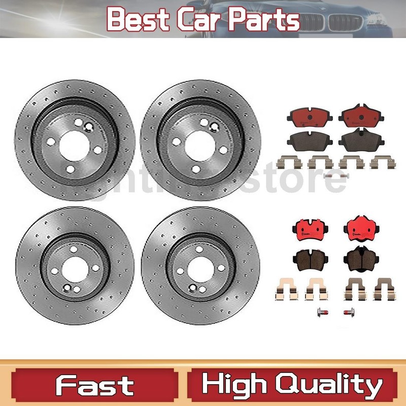 Front Rear Disc Brake Pad Set Disc Brake Rotor Fits Mini 2011-2011 Cooper 6 pcs
