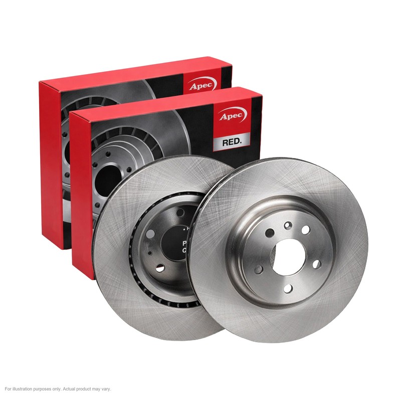 2x APEC Front Brake Discs Fits TESLA MODEL S 85D AWD DSK3332 2014-16