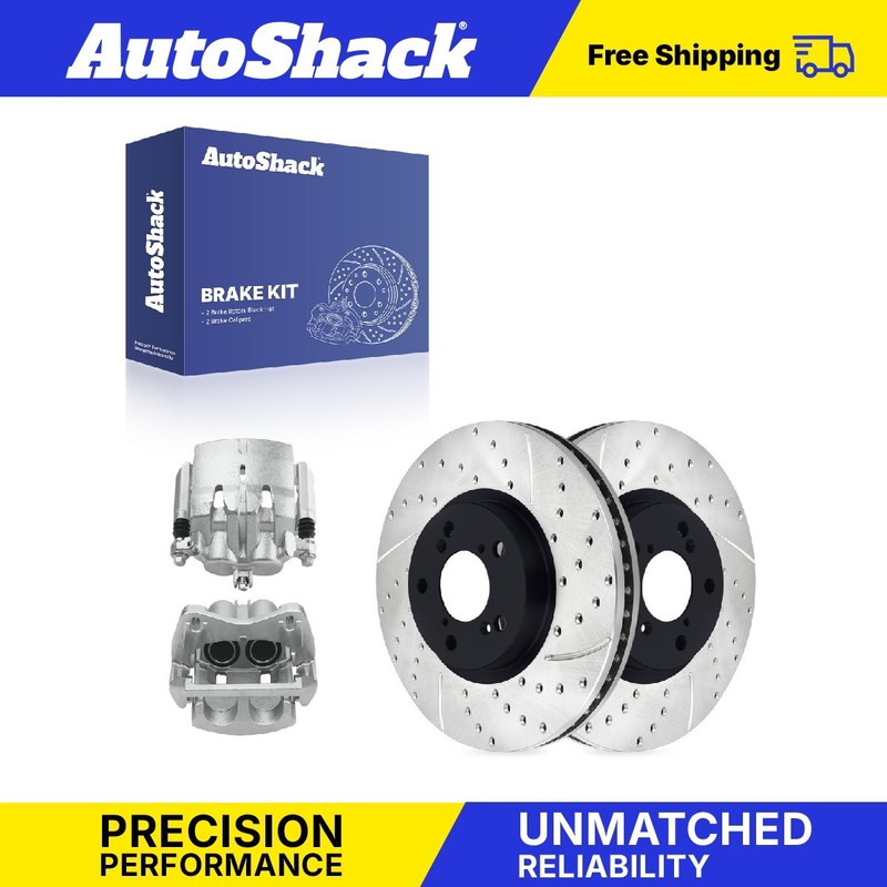 Front Drilled Slotted Brake Rotors Calipers for Acura, MDX 2007-2013