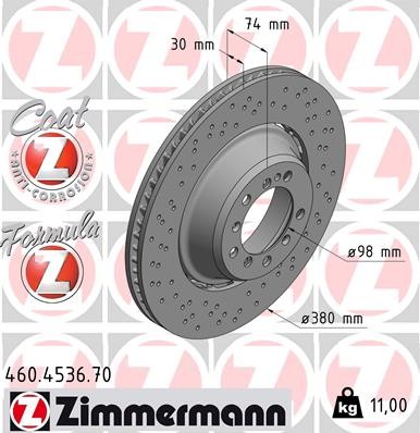Zimmermann 460.4536.70 Brake Disc for Porsche gallery