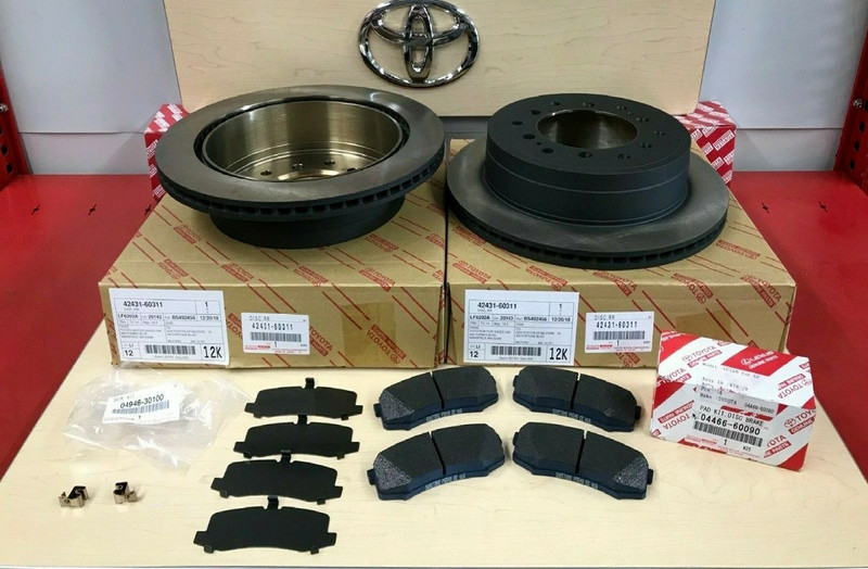 2010-2022 LEXUS GX460 GENUINE OEM REAR BRAKE ROTORS, CALIPERS, PAD KIT, & SHIMS gallery