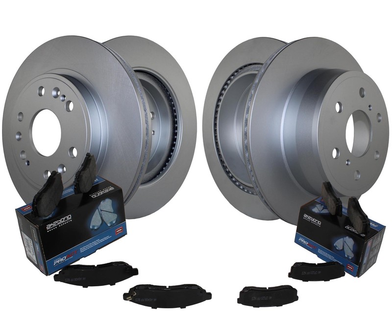 Front Rear Brake Kit Rotors & Akebono ProACT Ceramic Pads For Cadillac Chevy GMC