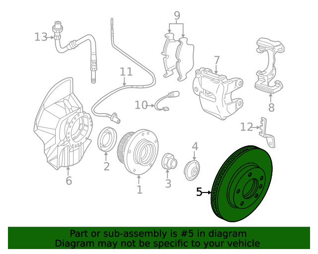 Genuine BMW Disc Brake Rotor Left 34112282445 gallery