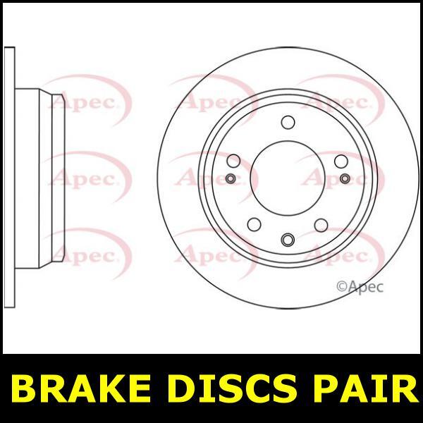 Brake Discs Pair Rear FOR HYUNDAI i30 I 1.4 1.6 2.0 07->12 Diesel Petrol Apec gallery