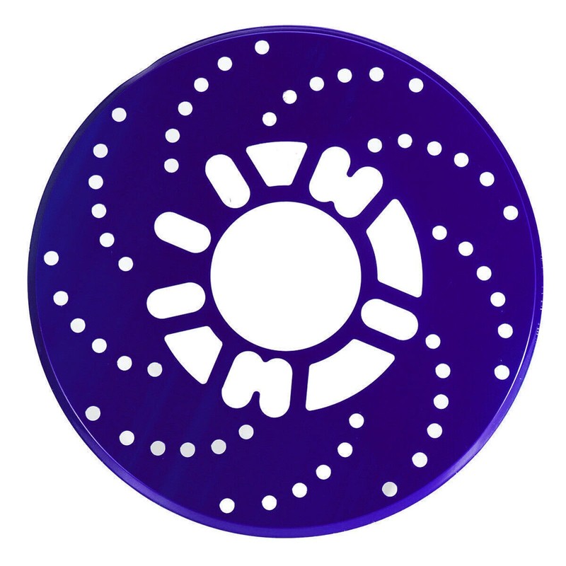 2PC Purple Aluminum Car Wheel Brake Disc Cover Decor Rotor Cross Drilled Kit gallery