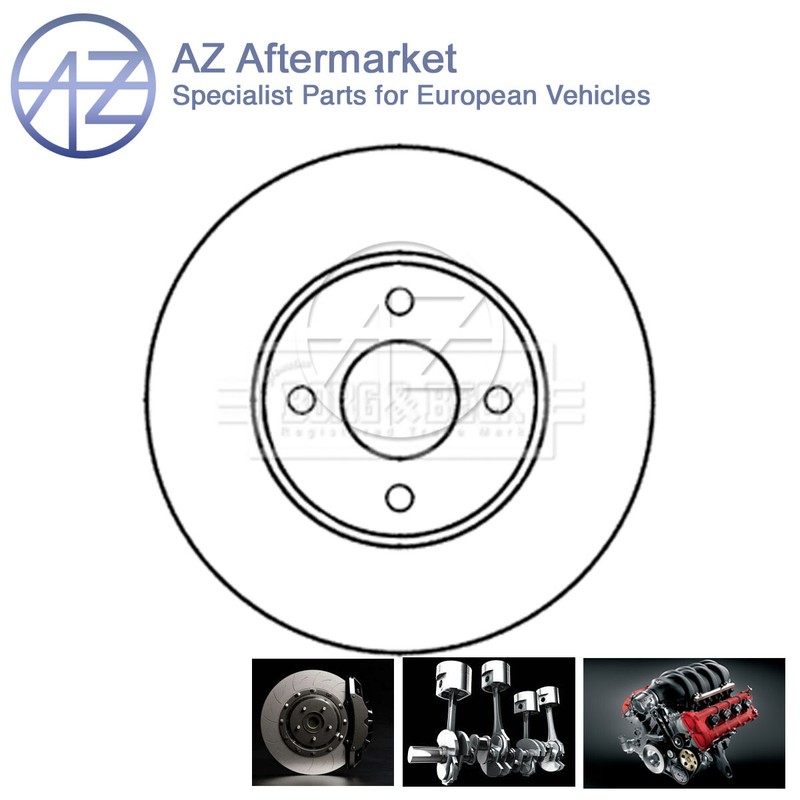 Fits Nissan Micra 2010- Note 2013- 1.2 1.5 dCi AZ Front 1x Brake Disc 402061HA0A