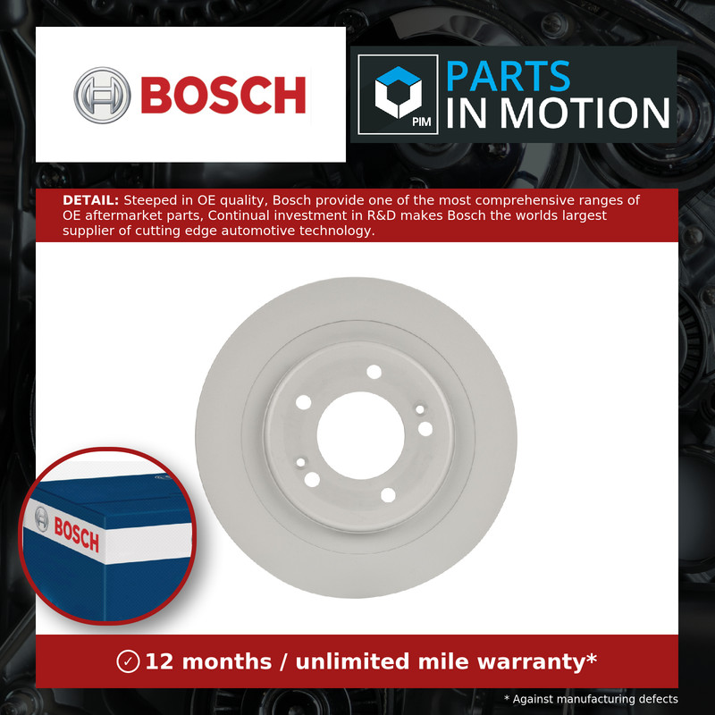 2x Brake Discs Pair Solid fits KIA PRO CEED JD 1.6D Rear 13 to 18 D4FB 284mm Set
