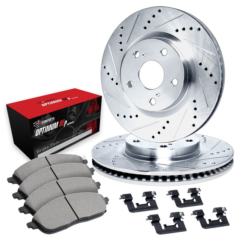 R1 Concepts Wguh1 54094 R1 Concepts Silver Drilled Slotted Rotors With 5000 gallery