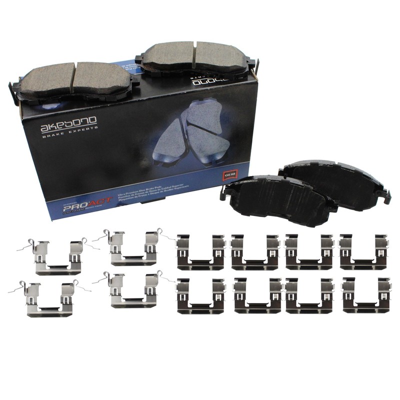 DuraGo Front Rotors Akebono ProACT Ceramic Disc Brake Pads Kit For G35 3.5L RWD gallery