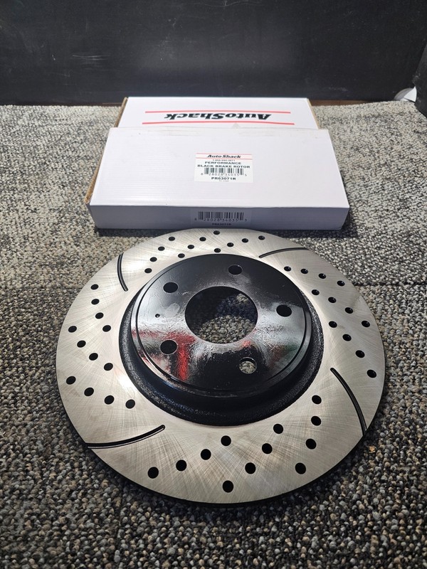 (QTY 2) AutoShack PR63071LR Drilled & Slotted Brake Rotors For 2012-2020 Dodge gallery