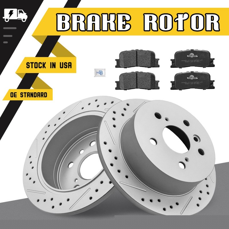 269mm REAR Disc Rotors Brake Pads For 2002-2006 Toyota Camry Lexus ES300 ES330