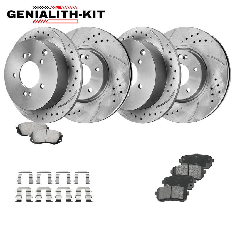300mm Front 284mm Rear Brake Rotors Brake Pads for Hyundai Tucson 2010-2015 AWD