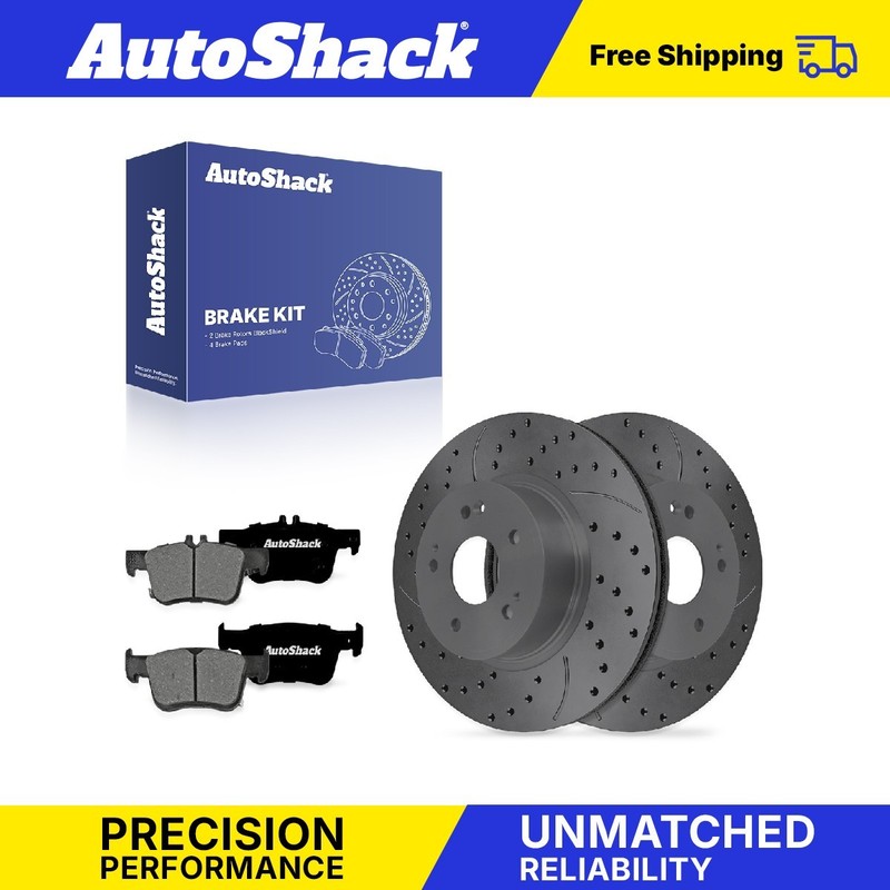 Rear Drilled Slotted Brake Rotors Premium Pads for Honda, Accord 2018-2022