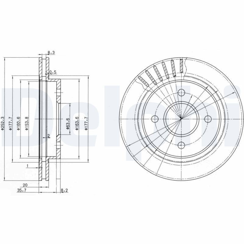 Delphi Pair of Brake Discs BG2700
