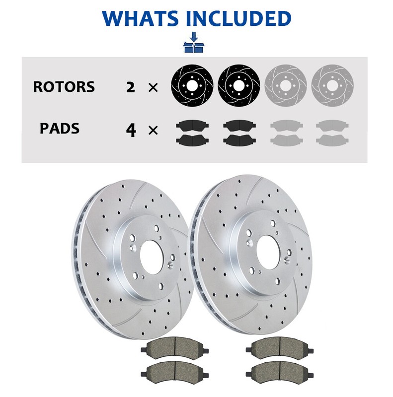 300mm Front Brake Rotors Pads Kit fit for Acura TL 1999-2003 2004-2008 Slotted gallery
