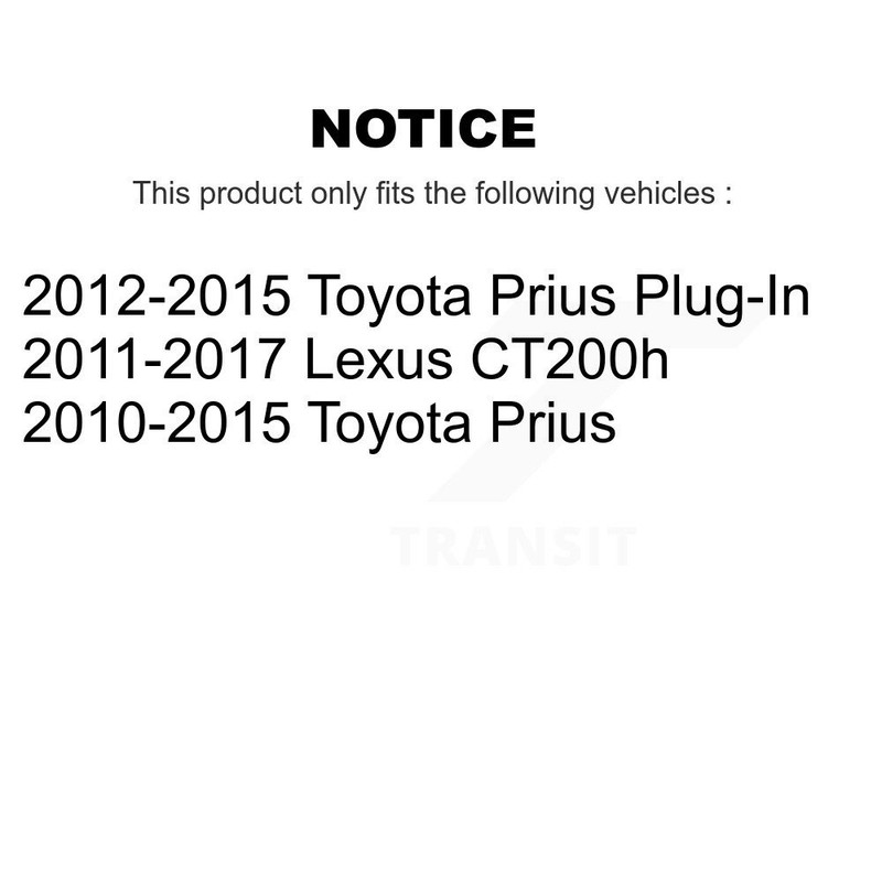 Front Coated Disc Brake Rotor & Semi-Metallic Pad Kit For 2010-2015 Toyota Prius gallery