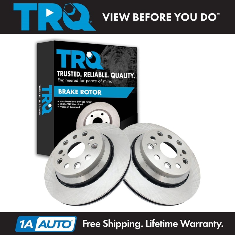 TRQ Rear Brake Rotors Set For 2007-2017 Lexus LS460