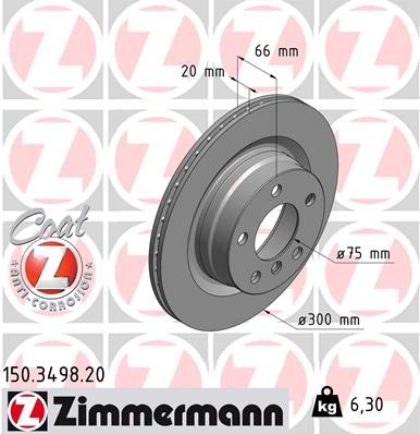 Zimmermann 150.3498.20 Brake Disc for BMW gallery