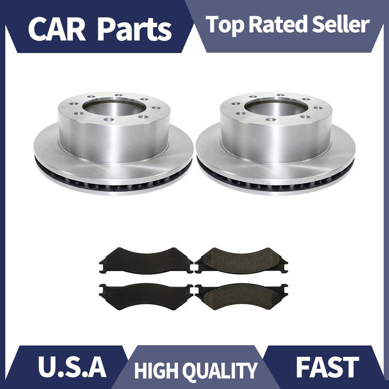For 2007 Ford E-150 Rear Brake Rotors And Ceramic Brake Pads
