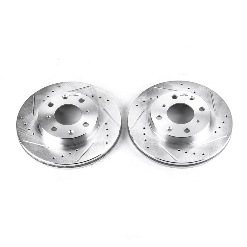 JBR525XPR Front Drilled, Slotted and Zinc Plated Brake Rotors (G2DD)