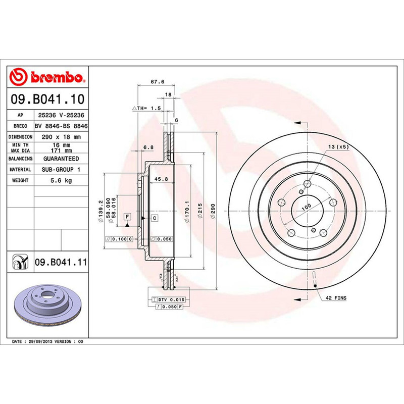 Rear Brake Pads and Disc Rotors Set Fits Subaru Legacy 2.5L 3.0L gallery