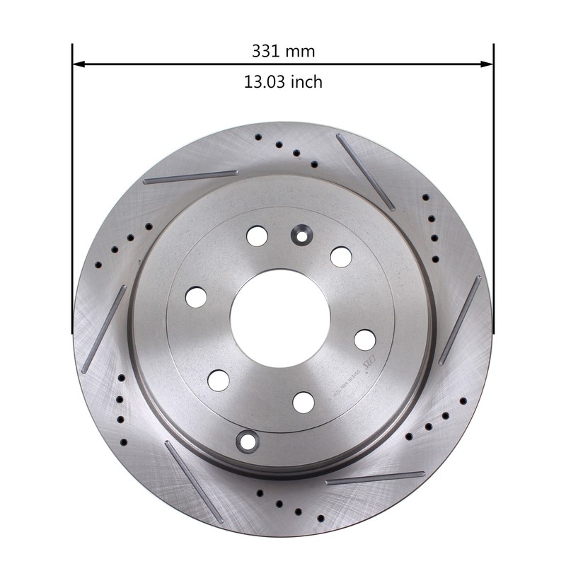 Rear Drilled Brake Rotors 55151 For Saturn Outlook 2007-2010 gallery
