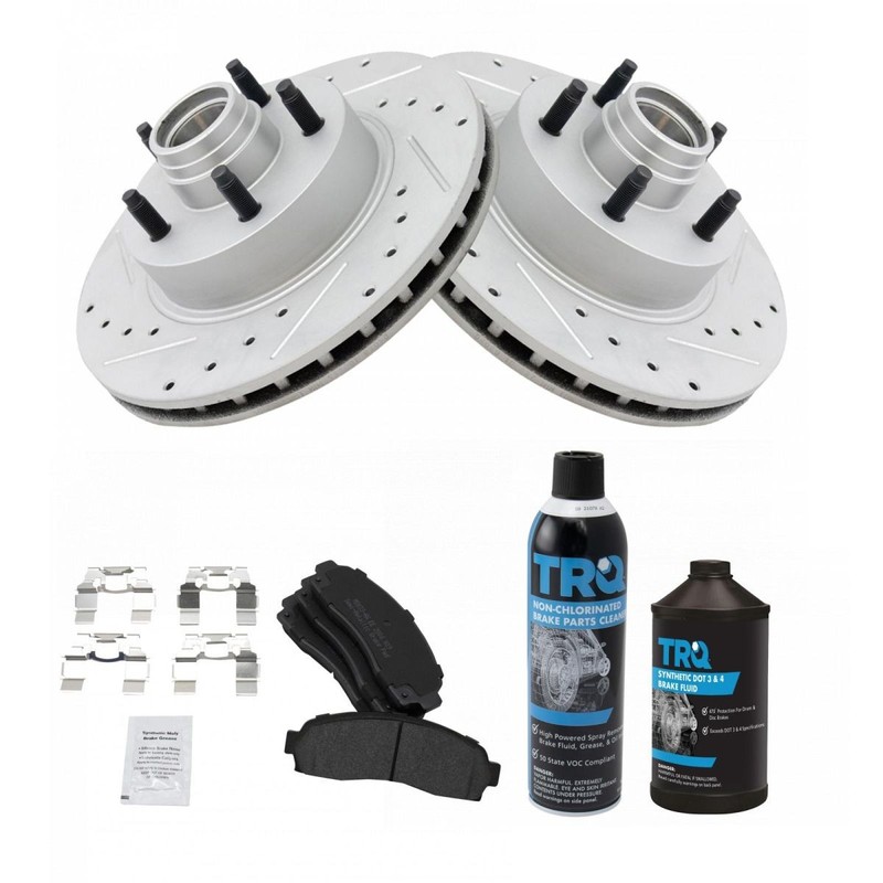 TRQ Front Ceramic Brake Pad & Performance Rotor Kit for Ford Ranger B2300 gallery