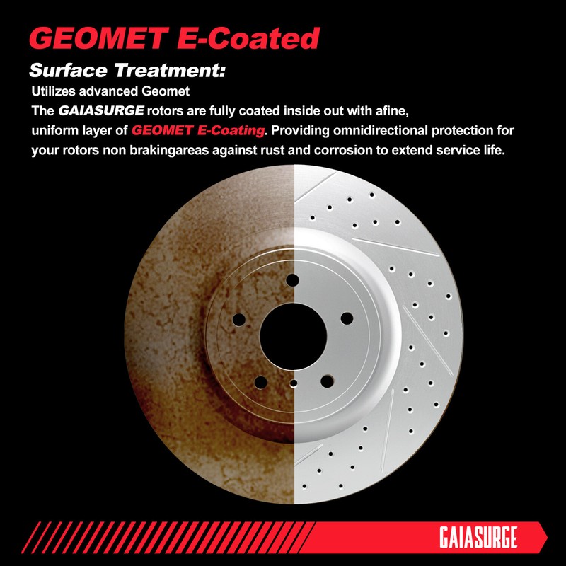 280mm Front Disc Rotors Ceramic Brake Pads for Nissan Sentra 2013-2018 2019 gallery