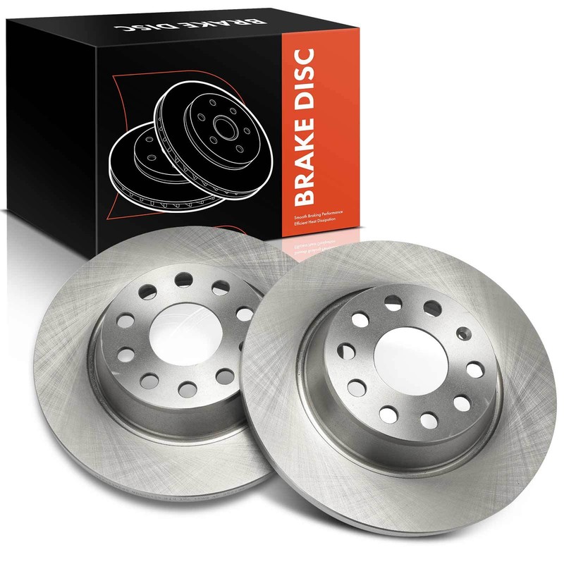 2x Rear Disc Brake Rotors for Volkswagen Jetta Passat Eos Tiguan GTI Audi A3 Q3