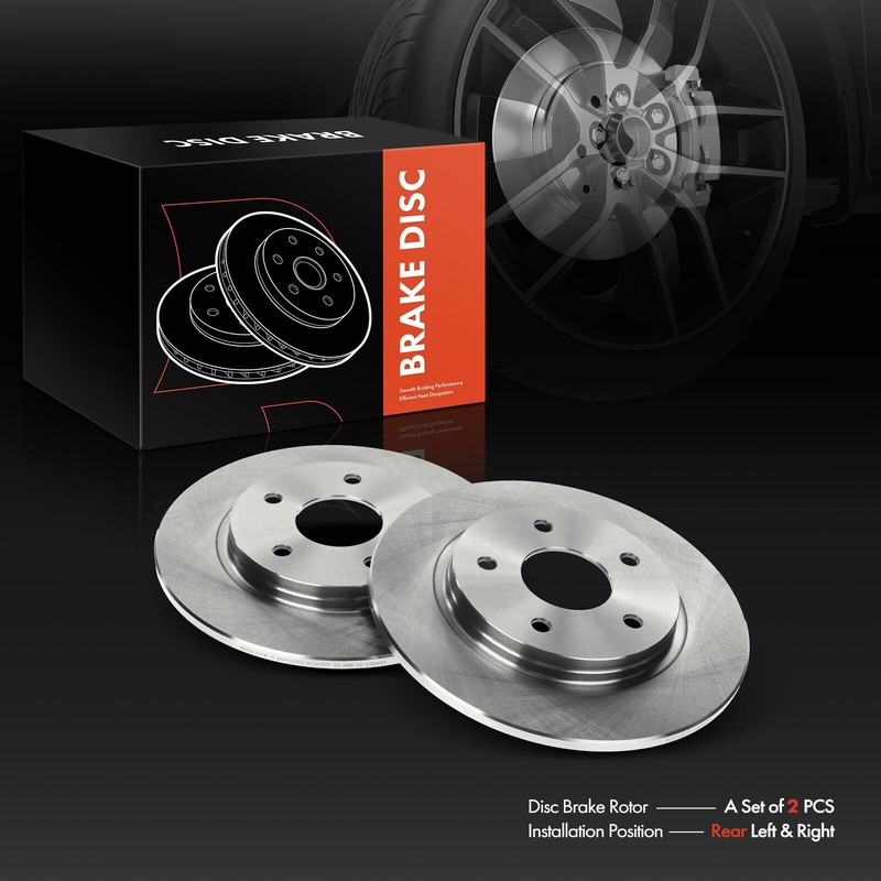 Rear Disc Brake Rotors for Chrysler Town & Country 2008-2016 Journey VW Routan gallery