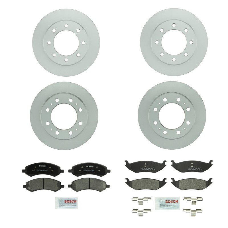 Bosch Front 360mm & Rear 358mm Brake Kit Disc Rotors Semi-Met Pads For Ram 1500