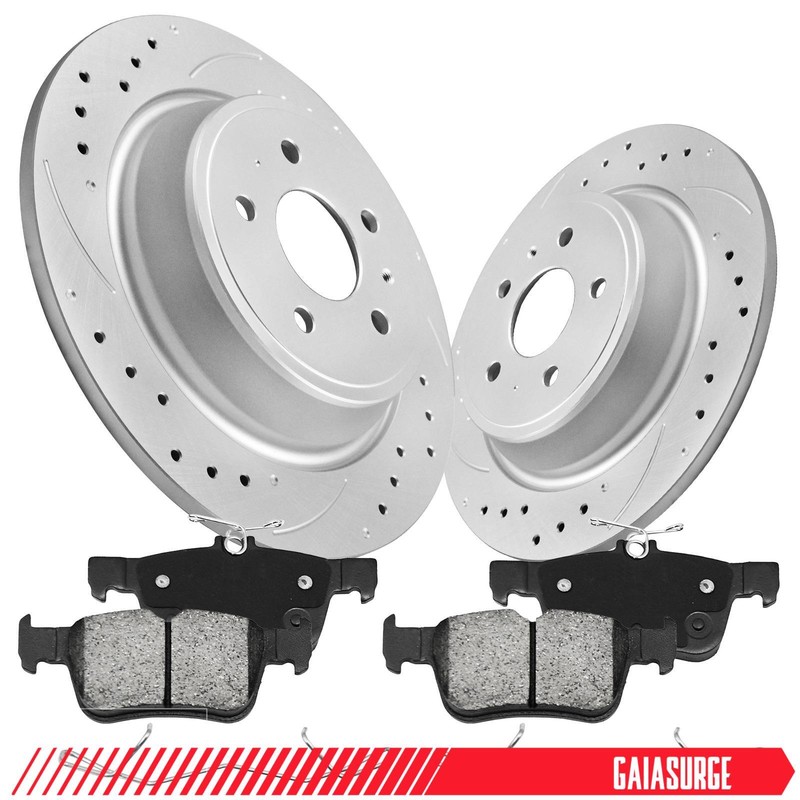 12.4in Rear Disc Brake Rotors And Ceramic Pads Kit For Ford Escape Lincoln MKC