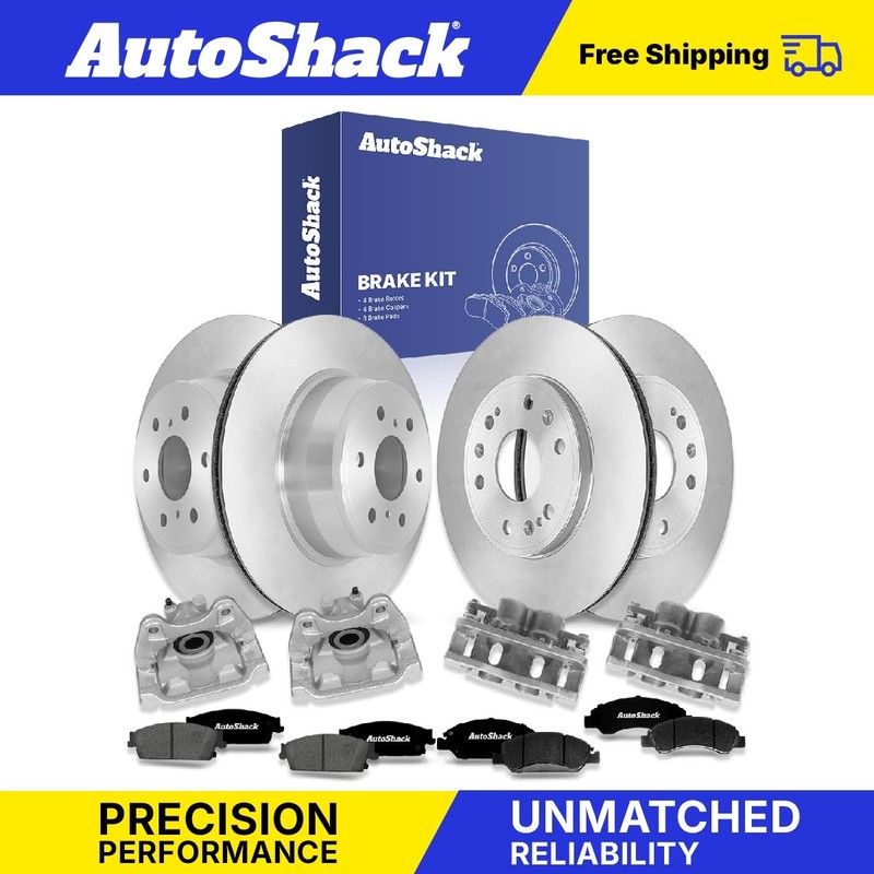 Front Rear Brake Rotors Ceramic Pads Calipers for Chevy Silverado 1500 2008-2013