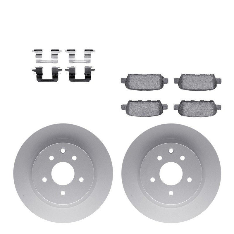 For Infiniti EX37 2013 Rotors And Brake Pads Rear | Cast Iron | Solid | 5 Lugs gallery