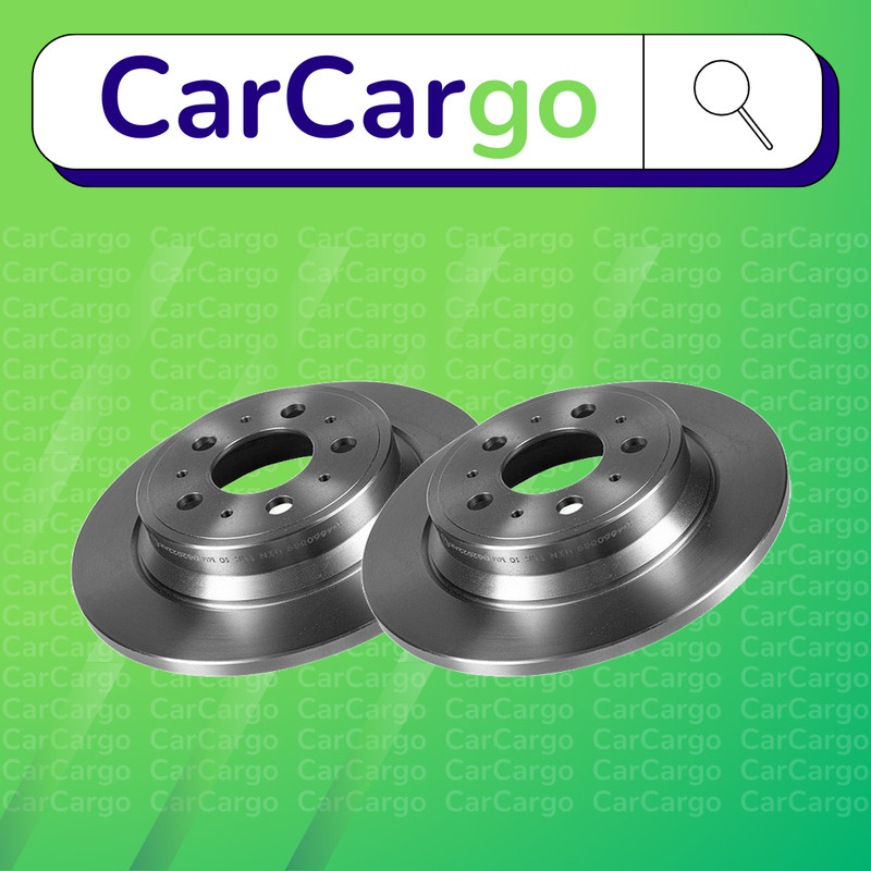 Premium Solid Rear Brake Discs Pair For Volvo S80 2.4 T 2000-2006 287 mm