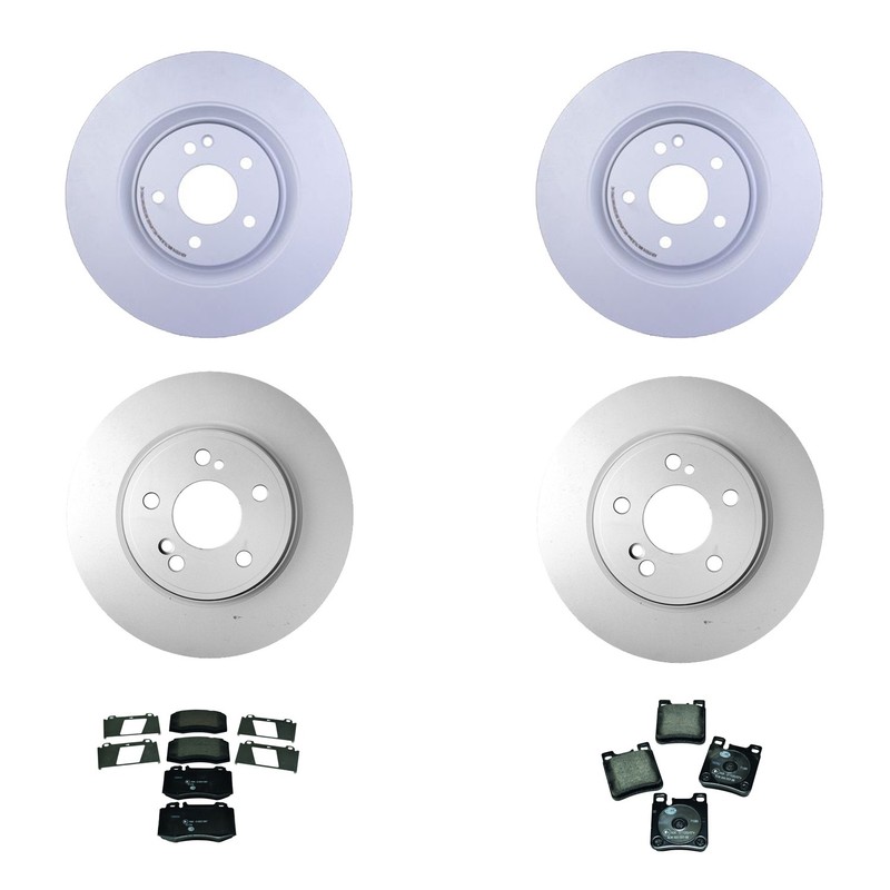 Hella Front And Rear Rotor Low-Met Disc Brake Pad Kit for R129 SL500 SL600 Base