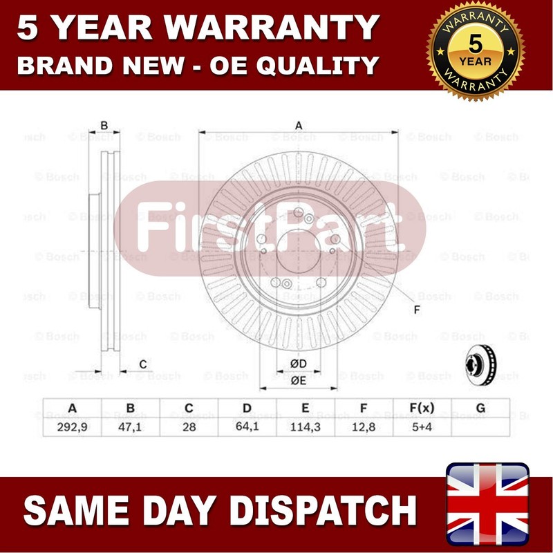 Fits Honda CR-V 2006-2024 + Other Models Firstpart Front Brake Disc