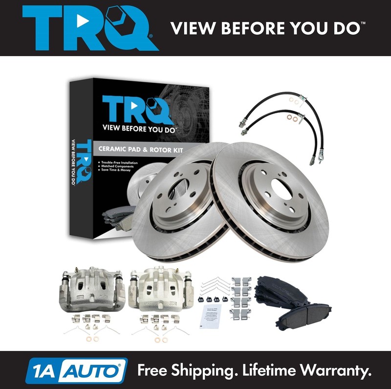 TRQ Front Brake Pad & Rotor Kit Ceramic Fits Lexus Toyota