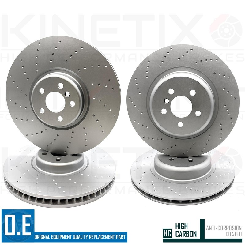 FOR BMW M 760i M SPORT G11 G12 DIMPLED FRONT REAR BRAKE DISCS PADS 395mm 370mm gallery
