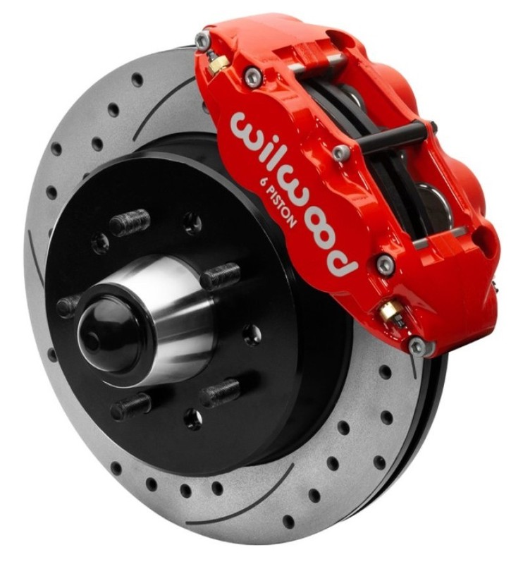 Wilwood Narrow Superlite 6R Front Kit 12.19in D&S for 63-87 Chevy C10 – Red