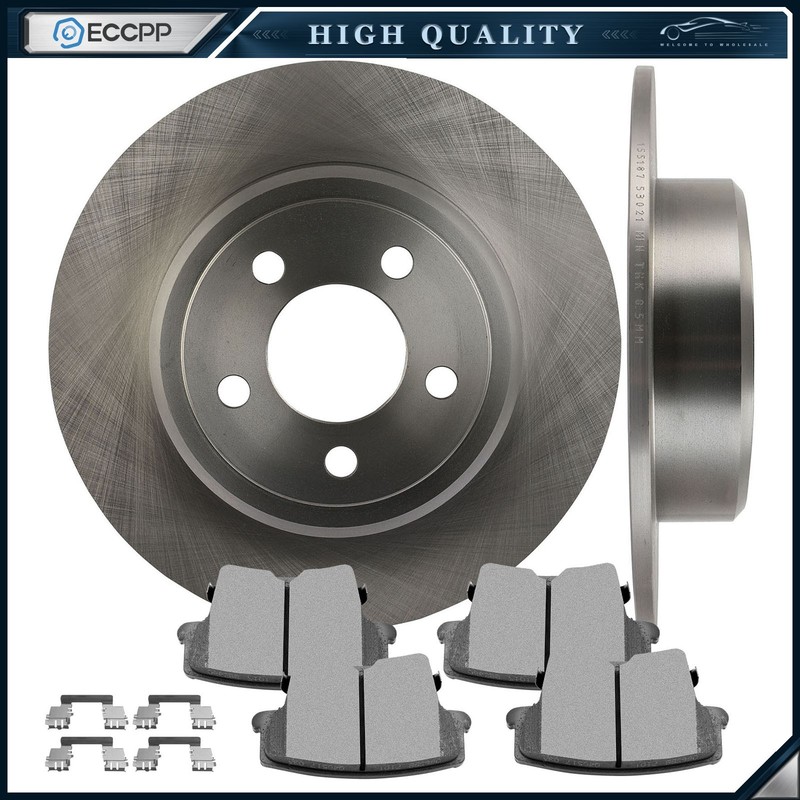 Rear Ceramic Brake Pads And Rotors For Dodge 2005-2008 Magnum 2006-2018 Charger
